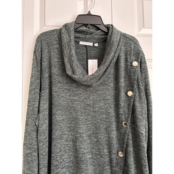 Notations Women's Size 2X Heather Knit Top Pullover Tunic Sweater Long Sleeve - Picture 5 of 8